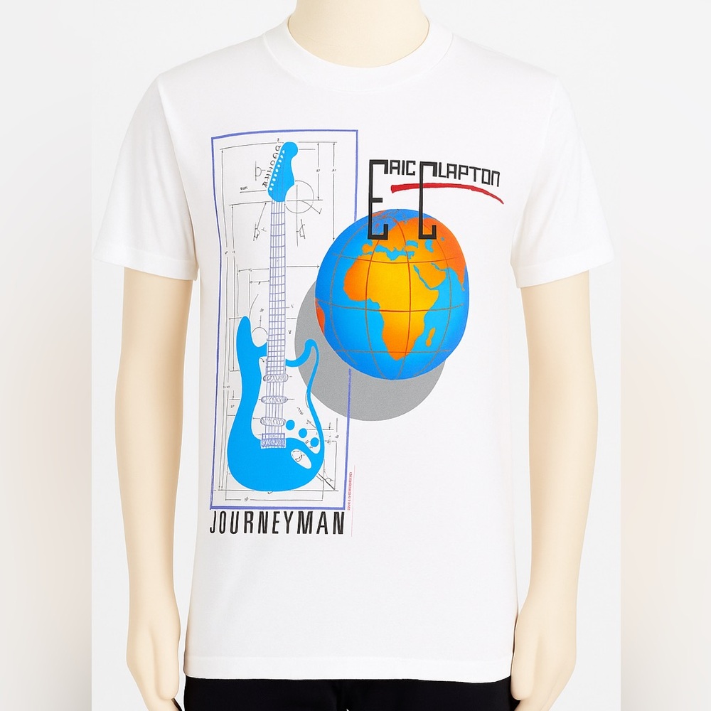 Vintage Tour Bank T-Shirt - Eric Clapton World Tour 1990 - XL